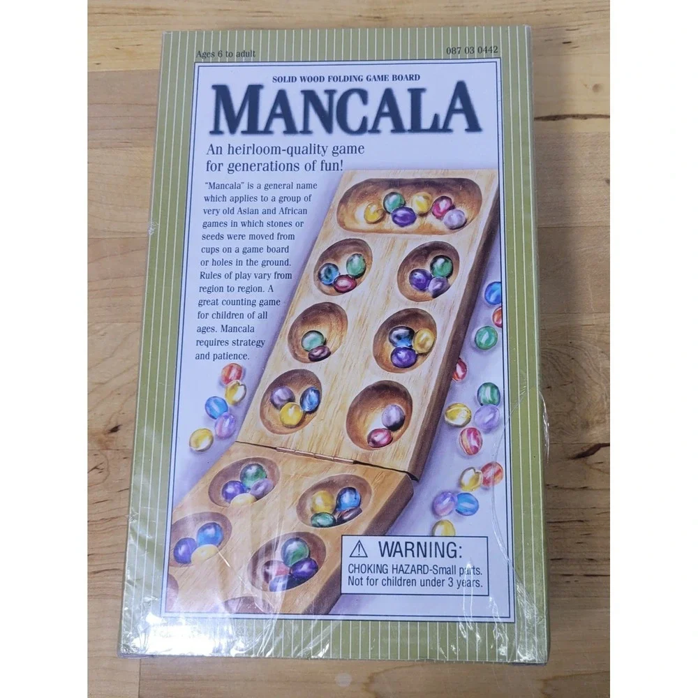 MANCALA Solid Wood Folding Board Game